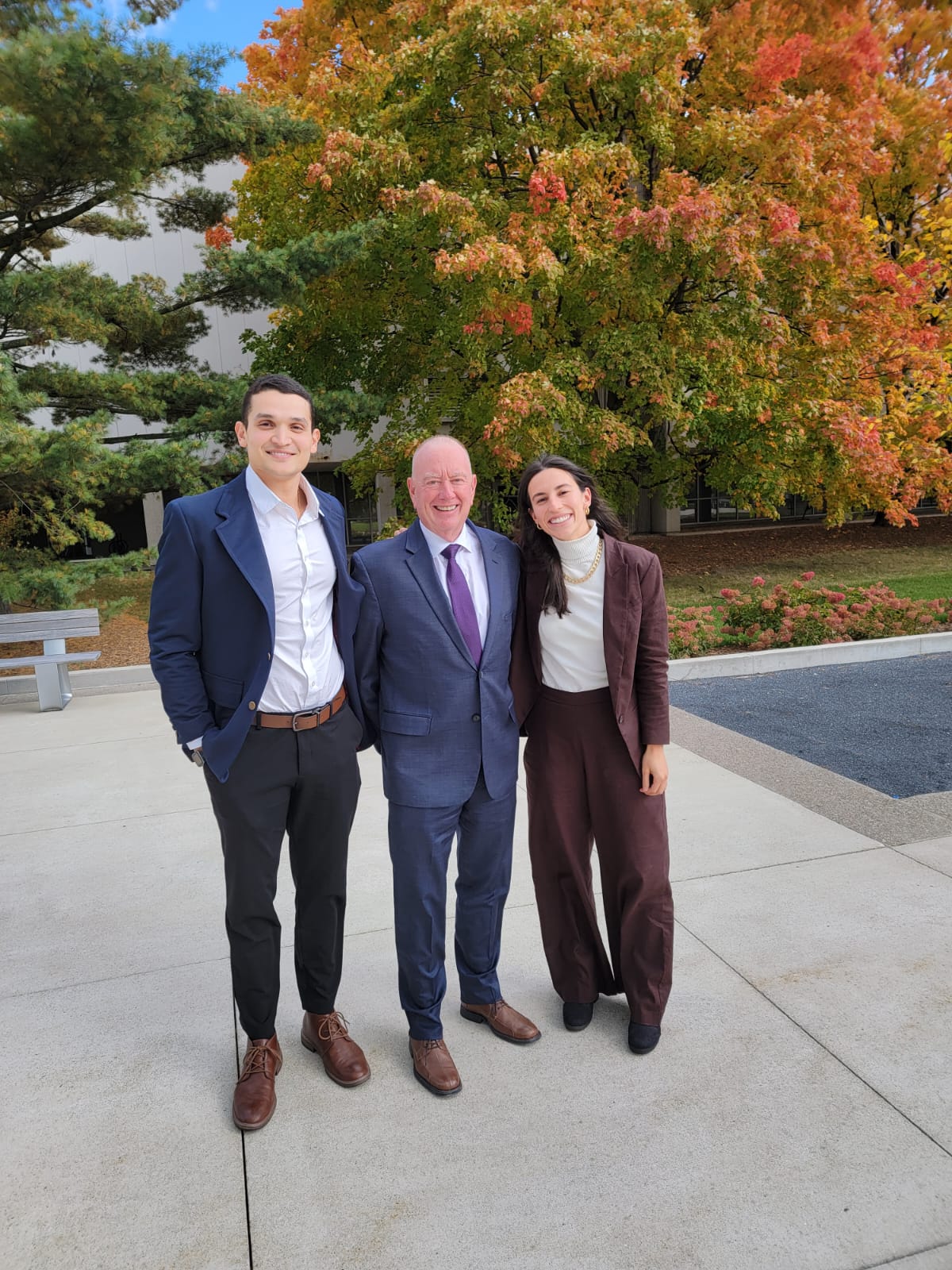 Pursley with PhD students Alisson Da Mota Santos and Thaina Minela